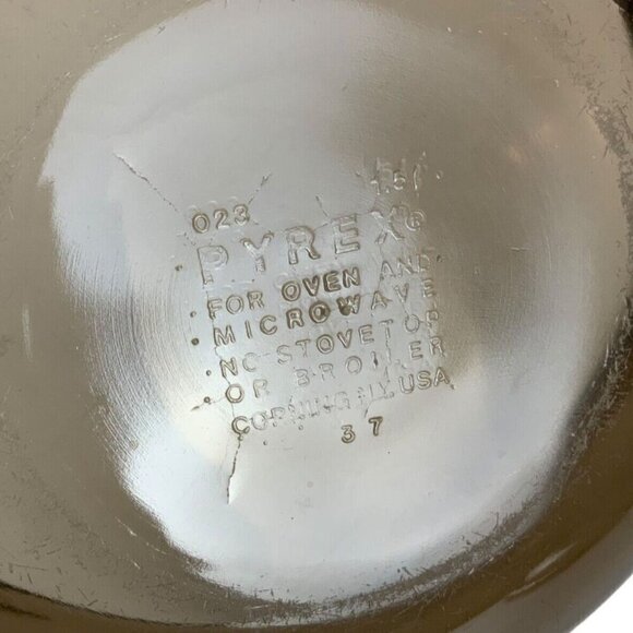 Corning Vision Pyrex 1.5L Round Casserole Dish Amber Glass 023 623 Vintage 70s - Picture 11 of 12